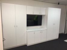 Custom Storage Units, Credenzas And Overhead Cupboards. MM1 Or MM2 Melamine